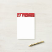 クリスマスツリートナカイ雪だるま ポストイット (デスク上)