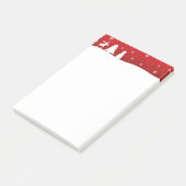 クリスマスツリートナカイ雪だるま ポストイット (アングル)