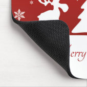 クリスマスツリートナカイ雪だるま マウスパッド (コーナー)