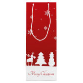 クリスマスツリートナカイ雪だるま ワインギフトバッグ (裏面)