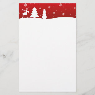 クリスマスツリートナカイ雪だるま 便箋