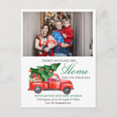 クリスマスツリートラックの引っ越しました写真動く 案内ポストカード (正面)