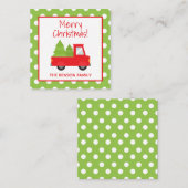 クリスマスツリートラックギフト囲いカード ノートカード (正面/裏面)