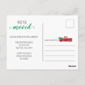 クリスマスツリートラック引っ越しましたホリデームービング ポストカード (裏面)