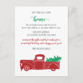 クリスマスツリートラック引っ越しましたホリデームービング ポストカード (正面)