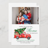 クリスマスツリートラック引っ越しました写真の移動 シーズンカード (正面/裏面)