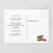 クリスマスツリートラック引っ越しました写真の移動 案内ポストカード (裏面)