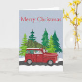 クリスマスツリートラベル カード (黄色い花)