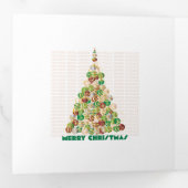 クリスマスツリートリフォールドカード 三つ折りクリスマスカード (内部最初)