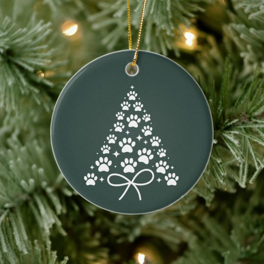 クリスマスツリードッグ愛人オーナーギフトホリデー セラミックオーナメント (ツリー)