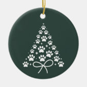 クリスマスツリードッグ愛人オーナーギフトホリデー セラミックオーナメント (正面)