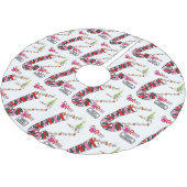 クリスマスツリーニャーキャット子猫 ブラッシュドポリエステルツリースカート (アングル)