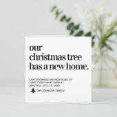 クリスマスツリーニューホーム引っ越しましたホリデームービング 案内状 (スタンド正面)