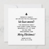 クリスマスツリーニューホーム引っ越しましたホリデームービング 案内状 (裏面)