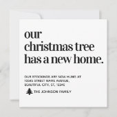 クリスマスツリーニューホーム引っ越しましたホリデームービング 案内状 (正面)
