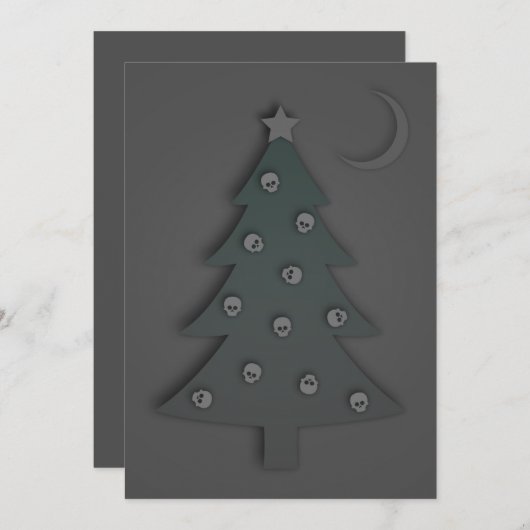 クリスマスツリーノワール 招待状 (正面/裏面)