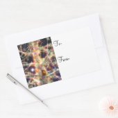 クリスマスツリーハウスギフトラベル 長方形シール (封筒)