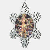 クリスマスツリーハウススノーフレークオーナメント スノーフレークピューターオーナメント (右)