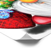 クリスマスツリーハットとギフトポスター付き可愛い格言 ポスター (角)