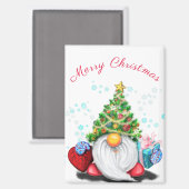 クリスマスツリーハットマグネットギフト付き格言 マグネット (正面/裏面)