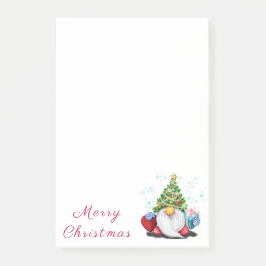 クリスマスツリーハット格言とギフト付箋 ポストイット (正面)