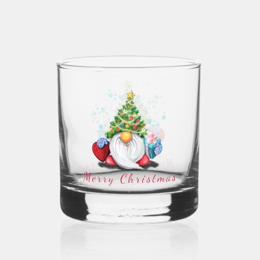 クリスマスツリーハット格言とギフト ウイスキーグラス (裏面)