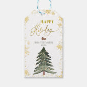 クリスマスツリーハッピーホリデーギフトラベル ギフトタグ (正面)