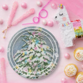 クリスマスツリーハッピーホリデーパーティー ペーパープレート (パーティー)