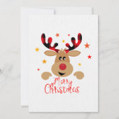 クリスマスツリーハートカード 招待状 (正面)