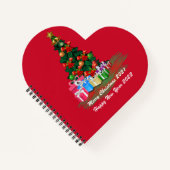 クリスマスツリーハートスパイラルノート ノートブック (正面)