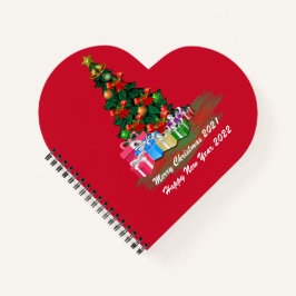 クリスマスツリーハートスパイラルノート ノートブック