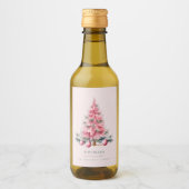 クリスマスツリーバウブルミニワインボトルラベル ワインラベル (正面)