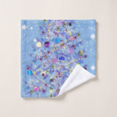 クリスマスツリーバスタオル バスタオルセット (ウォッシュタオル)