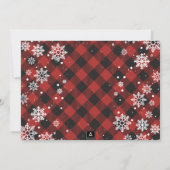 クリスマスツリーバッファロープレイドフォトクリスマスカード 招待状 (裏面)