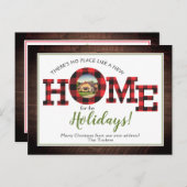 クリスマスツリーバッファロープレイド新素朴しいホームフォト ポストカード (正面/裏面)