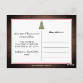 クリスマスツリーバッファロープレイド新素朴しいホームフォト ポストカード (裏面)