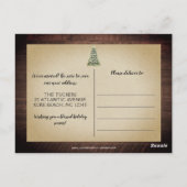 クリスマスツリーバッファロープレイド素朴ニューホーム ポストカード (裏面)