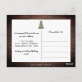 クリスマスツリーバッファロープレイ素朴ドニューホームポスト ポストカード (裏面)