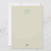 クリスマスツリーパウプリントオーナメントのホリデーカード シーズンカード (裏面)