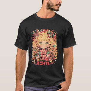 クリスマスツリーパステルアニメガールワイフスウィートホリド Tシャツ