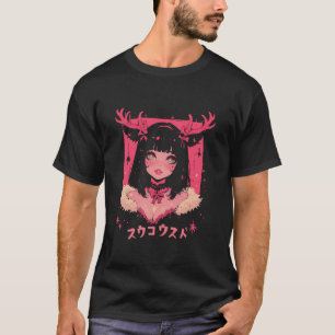 クリスマスツリーパステルアニメガールワイフスウィートホリド Tシャツ