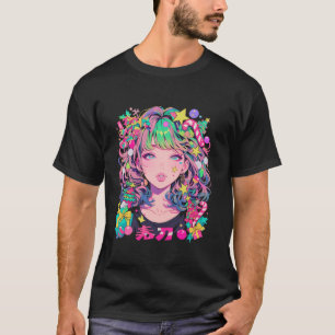 クリスマスツリーパステルアニメガールワイフスウィートホリド Tシャツ