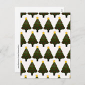 クリスマスツリーパターンウィンターホリデーギフト シーズンポストカード (正面/裏面)