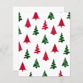 クリスマスツリーパターンスクラップブック紙 (正面/裏面)