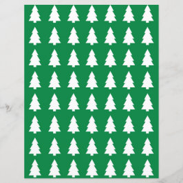 クリスマスツリーパターンスクラップブック紙 – 緑