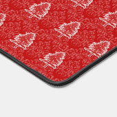 クリスマスツリーパターンダマスク背景ホリデー デスクマット (コーナー)