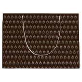 クリスマスツリーパターンダークチョコレート ラージペーパーバッグ (正面)