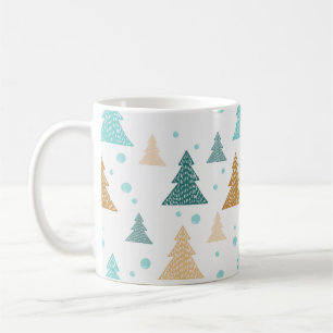 クリスマスツリーパターンデザイン コーヒーマグカップ