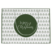 クリスマスツリーパターンパイングリーン ラージペーパーバッグ (正面)