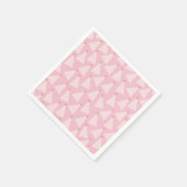 クリスマスツリーパターンピンク スタンダードカクテルナプキン (角)